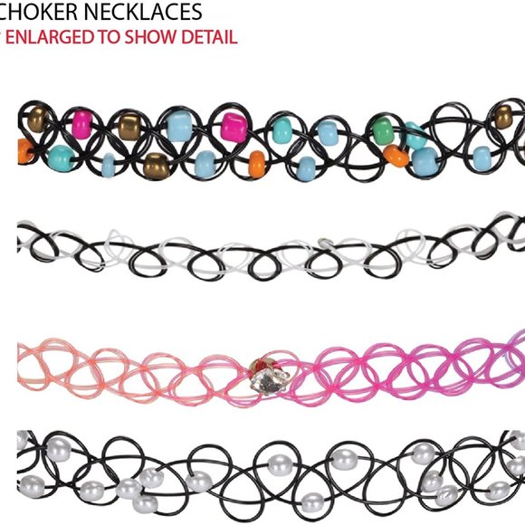 Choker Necklace Set Henna Tattoo Set if 12 - Picture 2 of 6